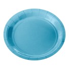 Pratos de Papel 18cm - Azul Bebê c/8 Make+