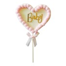 Topo de Bolo - Pom Pom Baby Rosa Make+