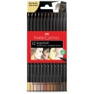 Lápis de Cor 12 Cores Supersoft Tons de Pele Faber Castell