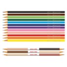 Lápis de Cor 12 Cores + 6 Tons de Pele Caras e Cores Faber Castell