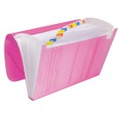Pasta Sanfonada A4 com 12 Divisões Rosa 6090PP-RS DAC
