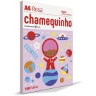 Papel Sulfite A4 Rosa 75g 100 Folhas Chamequinho Chamex