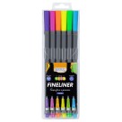 Caneta Fineliner 0.4mm Neon c/6 BRW