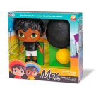 Boneco Max Futebol Preto e Branco Negro 1190 Silmar Brinquedos