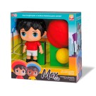 Boneco Max Futebol Vermelho e Branco 1160 Silmar Brinquedos