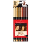 Brush Pen 6 Cores Supersoft Tons de Pele Faber Castell