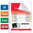 Saco Plástico 4 Furos A4 com 25 Envelopes Médios 5078 DAC