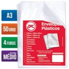 Saco Plástico 4 Furos A3 com 50 Envelopes Extra Médios 5324 DAC