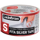 Fita Silver Tape 48mm x 5m Vermelha Adelbras