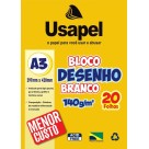 Bloco de Desenho A3 Branco 140g 20fls Usapel
