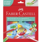 Lápis de Cor 24 Cores Aquarelável + Pincel Faber Castell