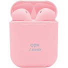 Fone de Ouvido Bluetooth Candy Branco Rosa Claro TWS-11 OEX
