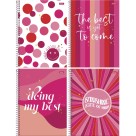 Caderno 15 Matérias Pink Power 240fls Foroni