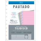 Refil para Caderno Tilidisco Pautado Colorido 50fls Tilibra