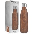 Garrafa Térmica Metal 500ml - Madeira Envelopado Brasfoot