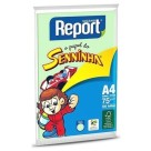 Papel Sulfite A4 Verde 75g 100 Folhas Senninha Report