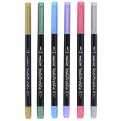 Brush Pen 6 Cores Duo Metallic Molin