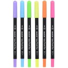Brush Pen 6 Cores Duo Neon Molin