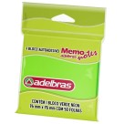 Bloco de Anotações 76mm x 76mm - Verde Neon 50 Folhas Adelbras