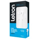 Fone de Ouvido Intra-Auricular Hit Branco 74488 Letron