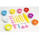 Kit Massa de Modelar Joy Maleta 8 Cores + 15 Moldes Leo e Leo