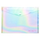 Malote A4 com Botão - Pink Vibes Holográfica 81005 Leoarte
