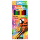 Lápis de Cor 12 Cores Arara Azul Kids