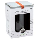 Copo Plástico com Canudo 600ml - Degradê Cinza BRW