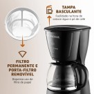 Cafeteira Elétrica Dolce Arome Black 18 Xícaras 127V Mondial