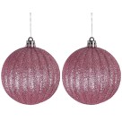 Bola de Natal 10cm Rosé c/2 Grillo