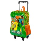 Mochila com Rodinhas Minecraft M Survive 066169-00 Sestini
