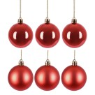 Bola de Natal 6cm Salmão c/6 Grillo