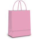 Sacola de Papel Liso P Rosa Claro - 21,5cm x 15cm x 8cm Cromus