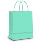 Sacola de Papel Liso M Turquesa - 26cm x 19,5cm x 9,5cm Cromus