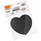 Bloco de Anotações 70mm x 70mm - Coração Preto Love 50 Folhas BRW