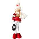 Boneco Natalino Criança em Pé Tecido/Tricot 48cm 25660 Magizi