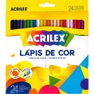 Lápis de Cor 24 Cores Hexagonal Acrilex
