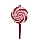 Enfeite Natalino Candy Vermelho e Branco 20cm 54017 Grillo