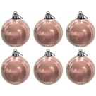 Bola de Natal 6cm Rosé Gold Perolizada c/6 Magizi