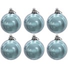 Bola de Natal 6cm Azul Perolizada c/6 Magizi