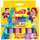 Cola Colorida 6 Cores Pastel 25g Radex