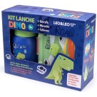 Kit Lanche Dino (Garrafa + Marmita + Talheres) Leo e Leo