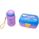 Kit Lanche Fundo do Mar (Garrafa + Marmita + Talheres) Leo e Leo
