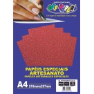 Papel Glitter Metálico A4 Telha 250g 10fls Off Paper
