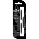 Carga para Caneta Tinteiro Especial Preta c/3 CA32222P Crown