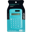 Calculadora 8 Dígitos Mini Colorida Verde Água 99327 Letron