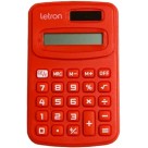 Calculadora 8 Dígitos Mini Colorida Vermelha 99328 Letron