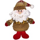 Papai Noel de Tecido Vermelho/Marrom 22x15cm 25641 Magizi