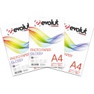Papel Fotográfico A4 High Glossy 180g 20 Folhas c/3 Evolut