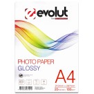 Papel Fotográfico A4 High Glossy 180g 20 Folhas Evolut